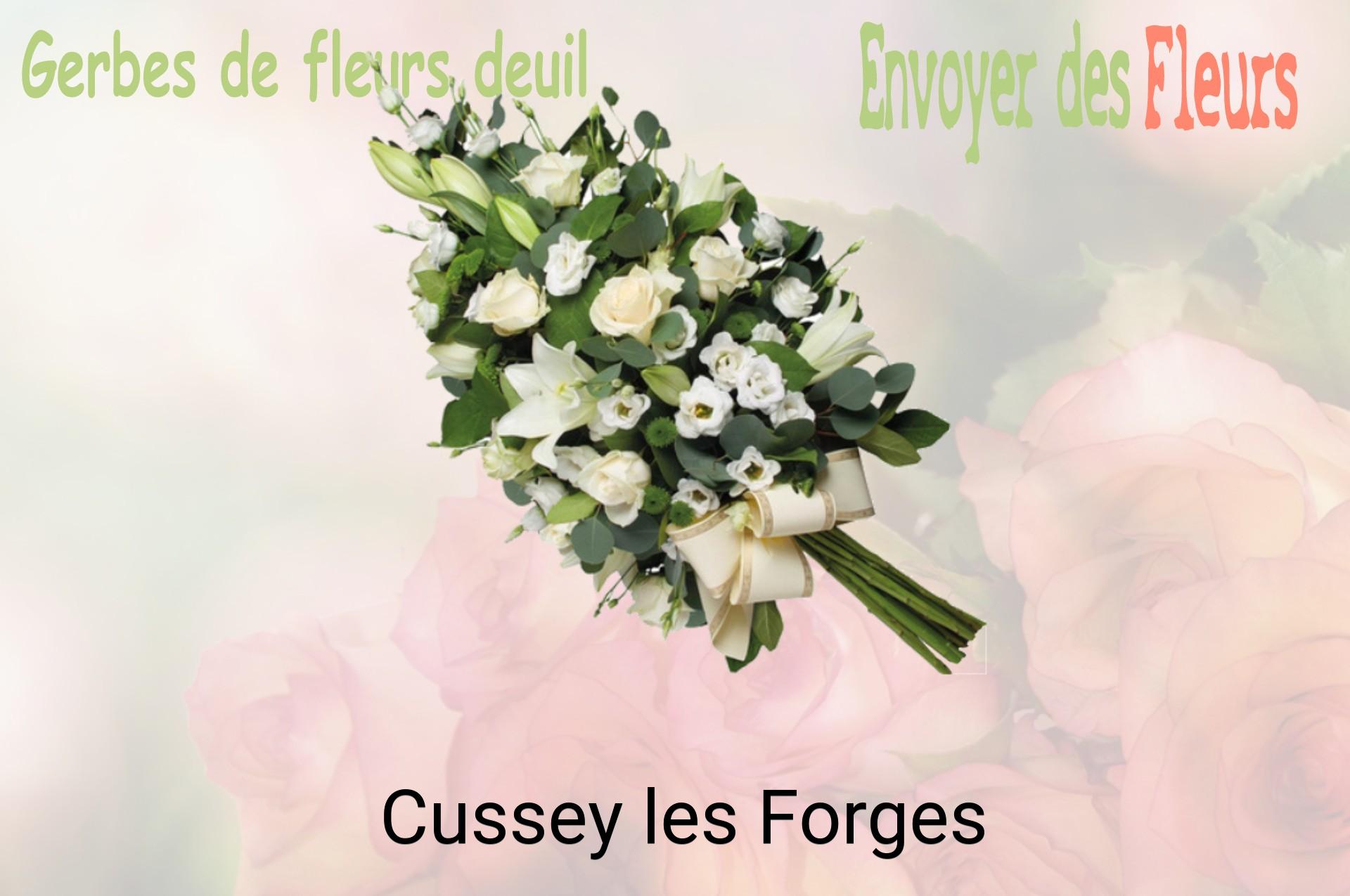 Gerbe de fleurs de deuil livrée à Cussey-les-Forges